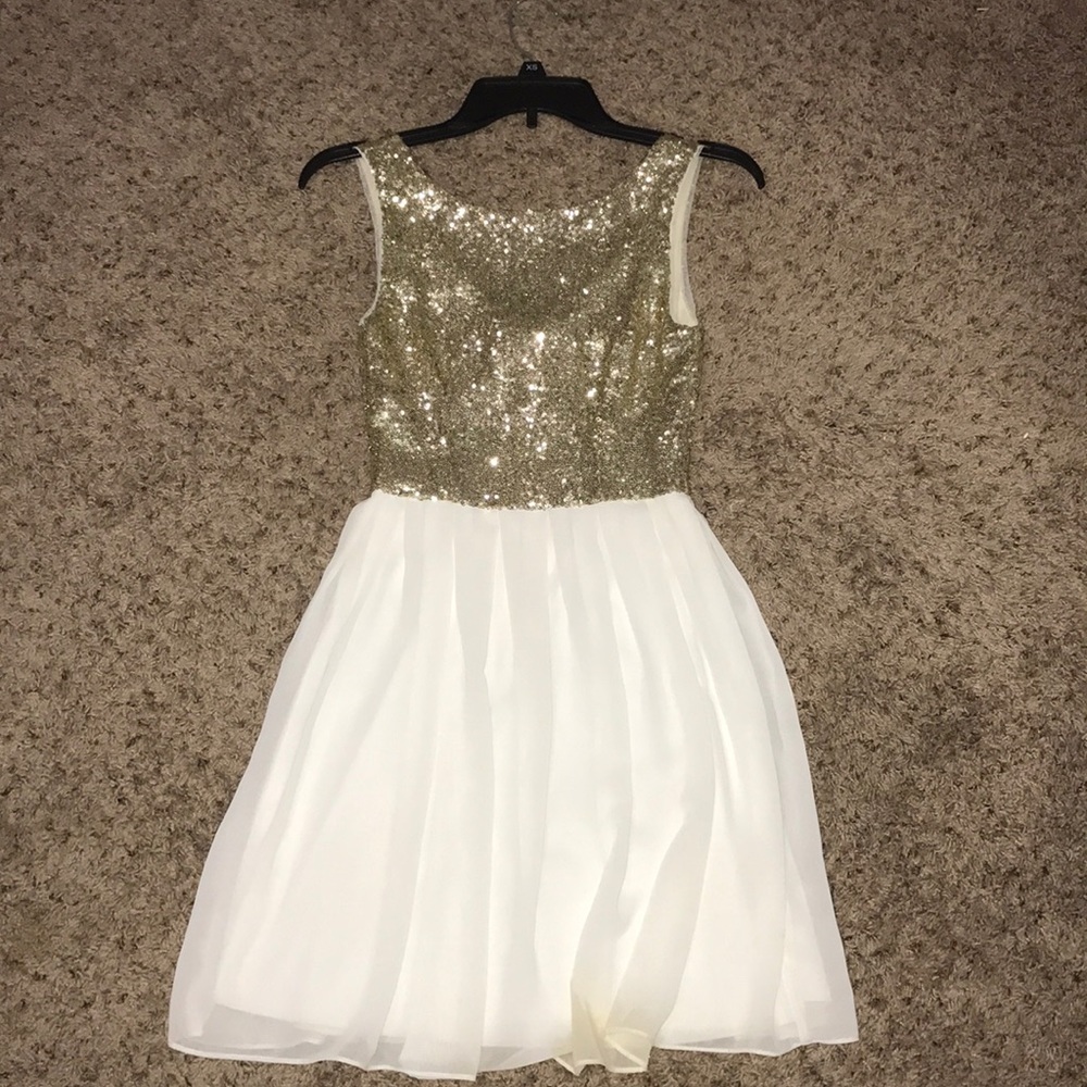 Gold and white party/formal dress